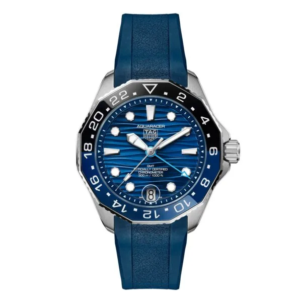 【7A Quality】TAG Heuer Aquaracer Professional 300 GMT 42mm Mens Watch Blue Rubber WBP5114.FT6259