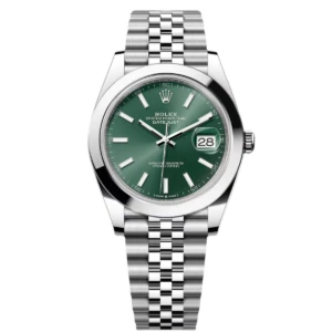 RLX Datejust 41mm 126300 Mint Green Dial Stainless Steel Oyster Bracelet Watch