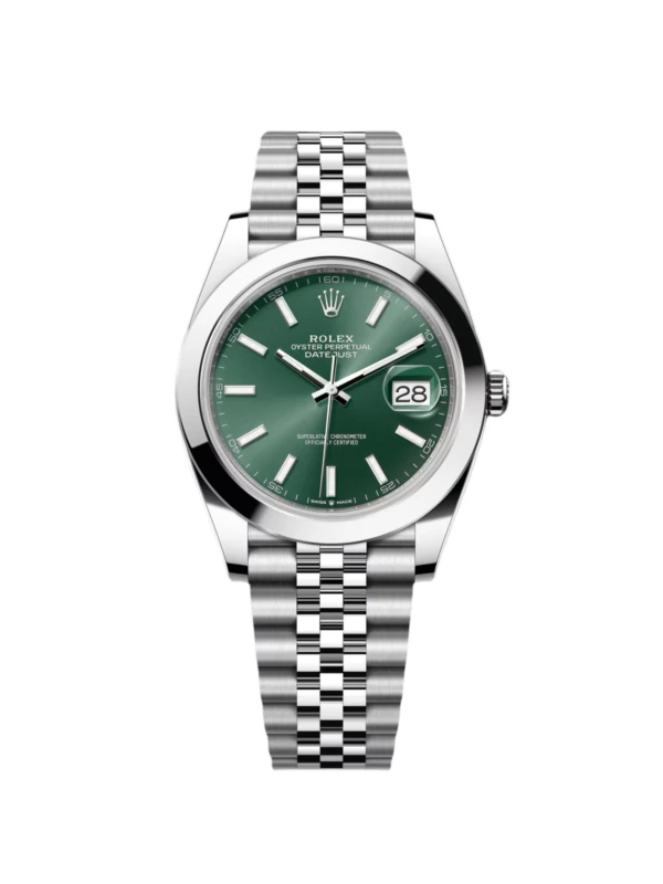 RLX Datejust 41mm 126300 Mint Green Dial Stainless Steel Oyster Bracelet Watch