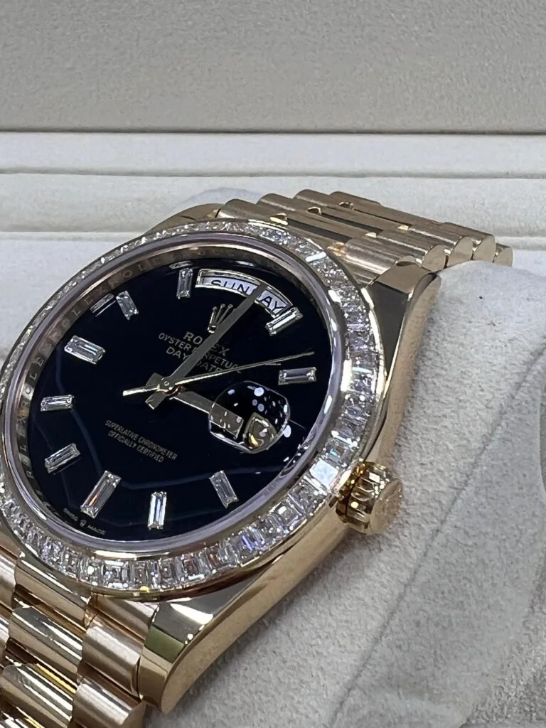 RLX Day-Date 40mm 228398TBR-0038 Onyx Dial President Watch