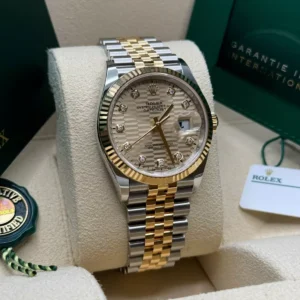 RLX Datejust 36mm 126233 Champagne Fluted Motif Diamond Dial Jubilee Bracelet