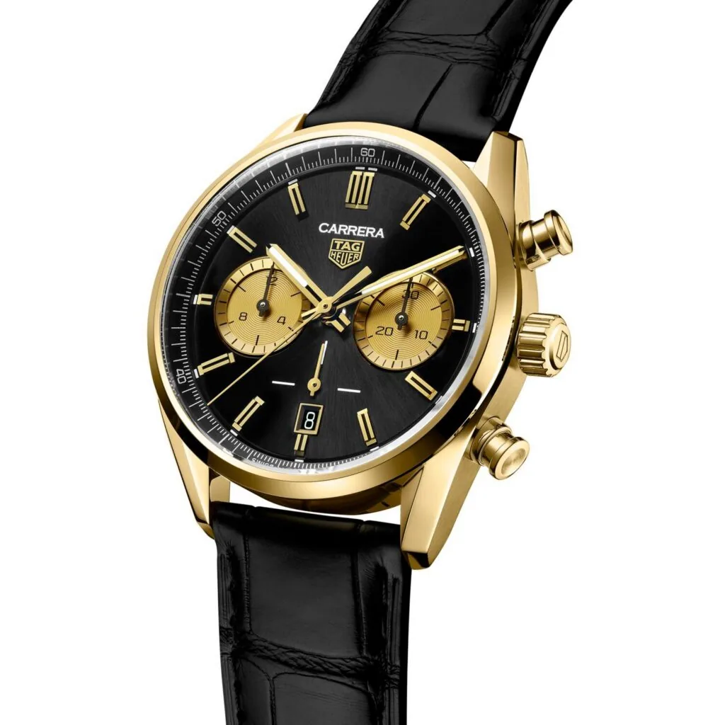 【7A Quality】TAG Heuer Carrera Chronograph Automatic, 42 mm, Gold 3N CBN2044.FC8313