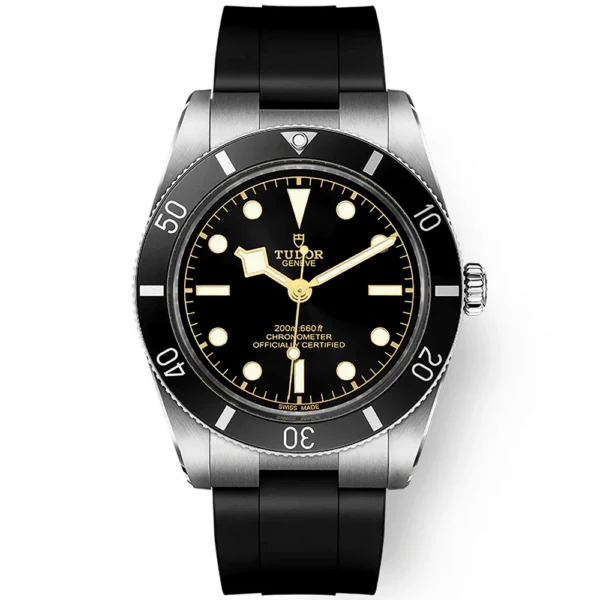 【7A Quality】TUDOR Black Bay 54 37mm Black Dial & Bezel Automatic Rubber Strap Watch M79000N-0002
