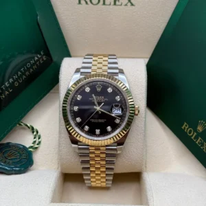 RLX Datejust 36mm 126233 Custom Black Dial Jubilee Bracelet Watch