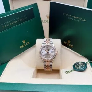 RLX Datejust m278381-0015/0016 Silver Diamond Dial Diamond-Set Bezel 31mm
