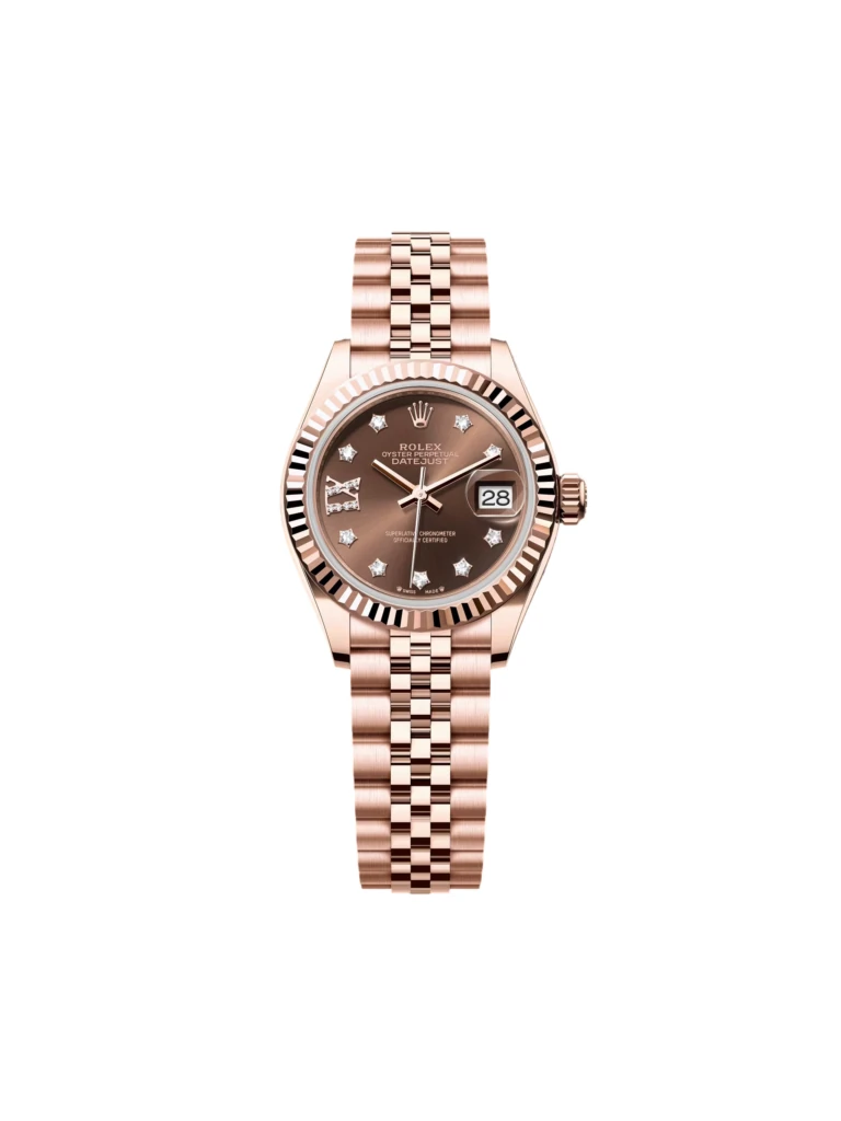 RLX Lady-Datejust 31mm 279175 Chocolate Diamond-Set Dial President Everose Gold