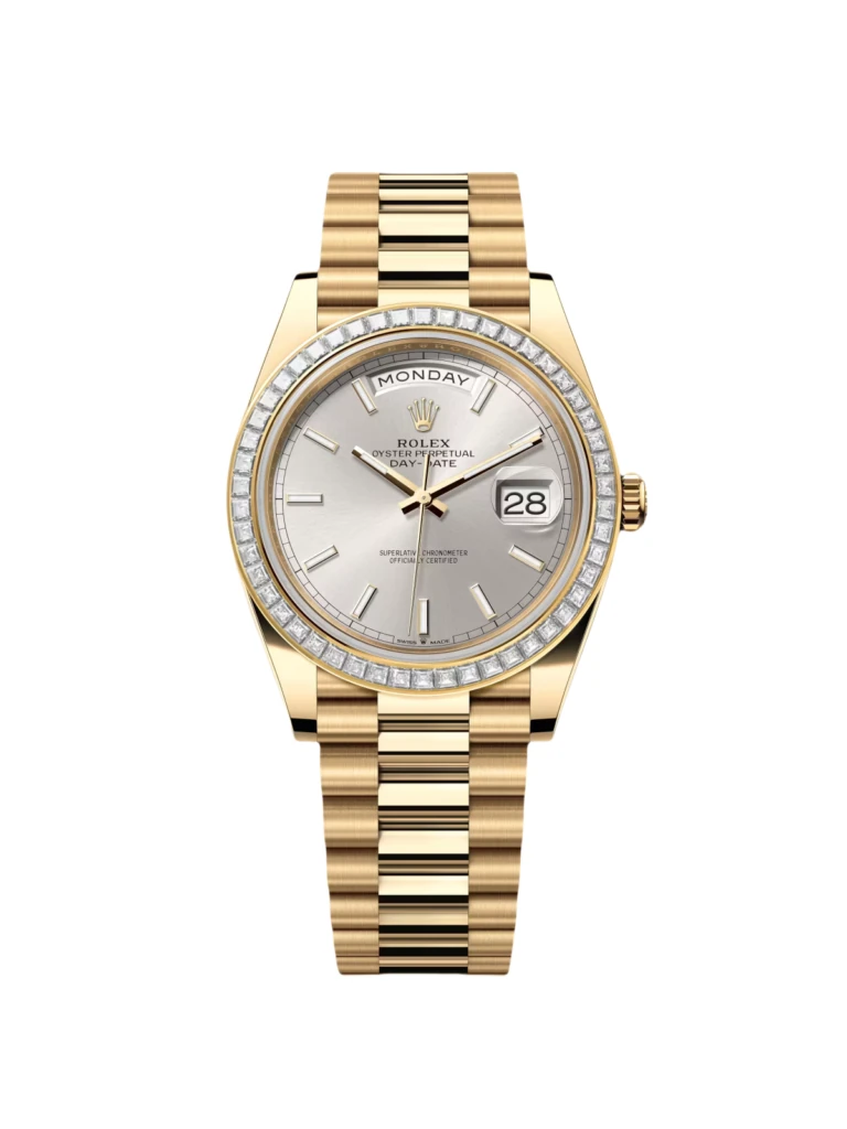 RLX Day-Date 40mm 228398TBR-0040 Silver Dial President Watch