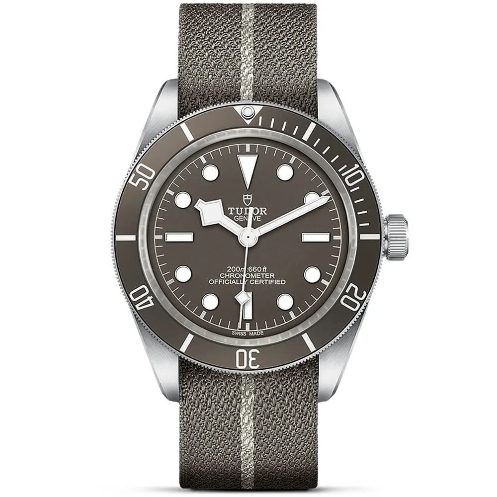 【7A Quality】TUDOR Black Bay 58 925 39mm Silver Case Taupe Dial Fabric Strap Watch