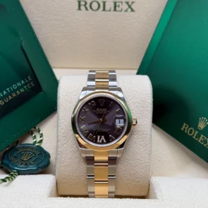 RLX Datejust m278243-0013/0014 31mm Dark Grey Dial Yellow Rolesor Oyster Watch