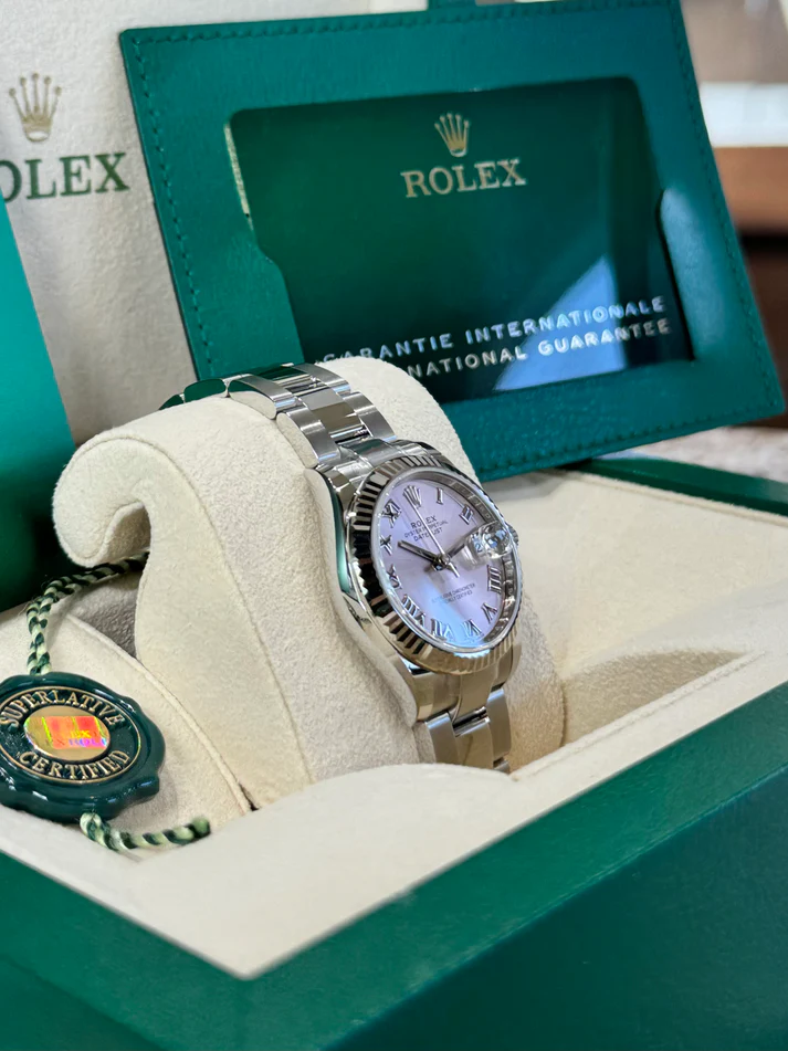 RLX Datejust m278274-0019/0020 Pink 31mm Dial Oyster Watch
