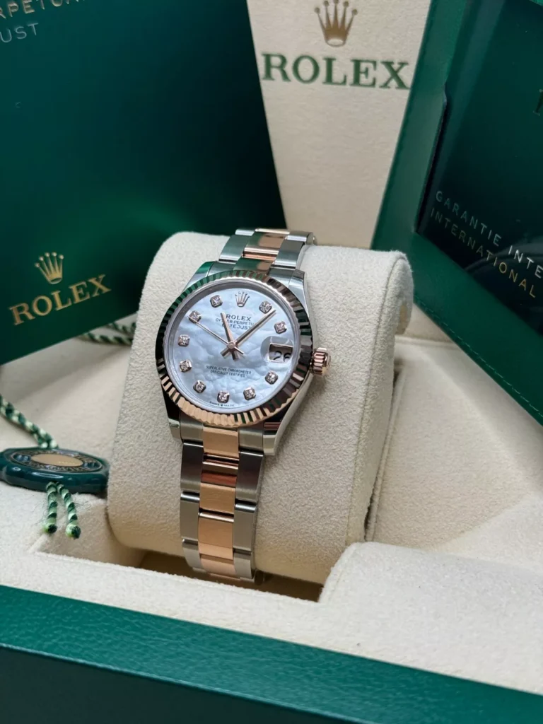RLX Datejust m278271-0025/0026 White Mother-of-Pearl 31mm Dial Oyster Bracelet Watch