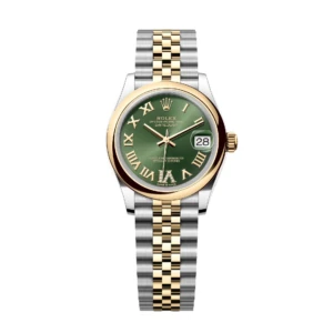 RLX Datejust m278243-0015/0016 31mm Olive Green Dial Yellow Rolesor Oyster Watch