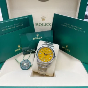 RLX Oyster Perpetual 36mm 126000-0004 Yellow Dial Stainless Steel Oyster Bracelet