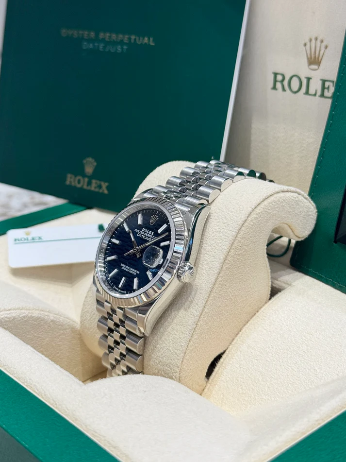 RLX Datejust 36mm 126234 Blue Fluted Motif Dial Jubilee Bracelet