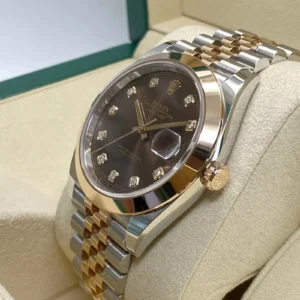 RLX Datejust 41mm 126301 Chocolate Diamond Jubilee Steel and Everose Gold Watch