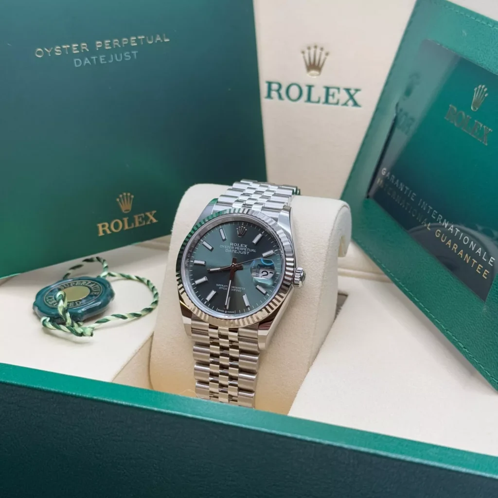 RLX Datejust 36mm 126234 Mint Green Dial Jubilee Bracelet Watch