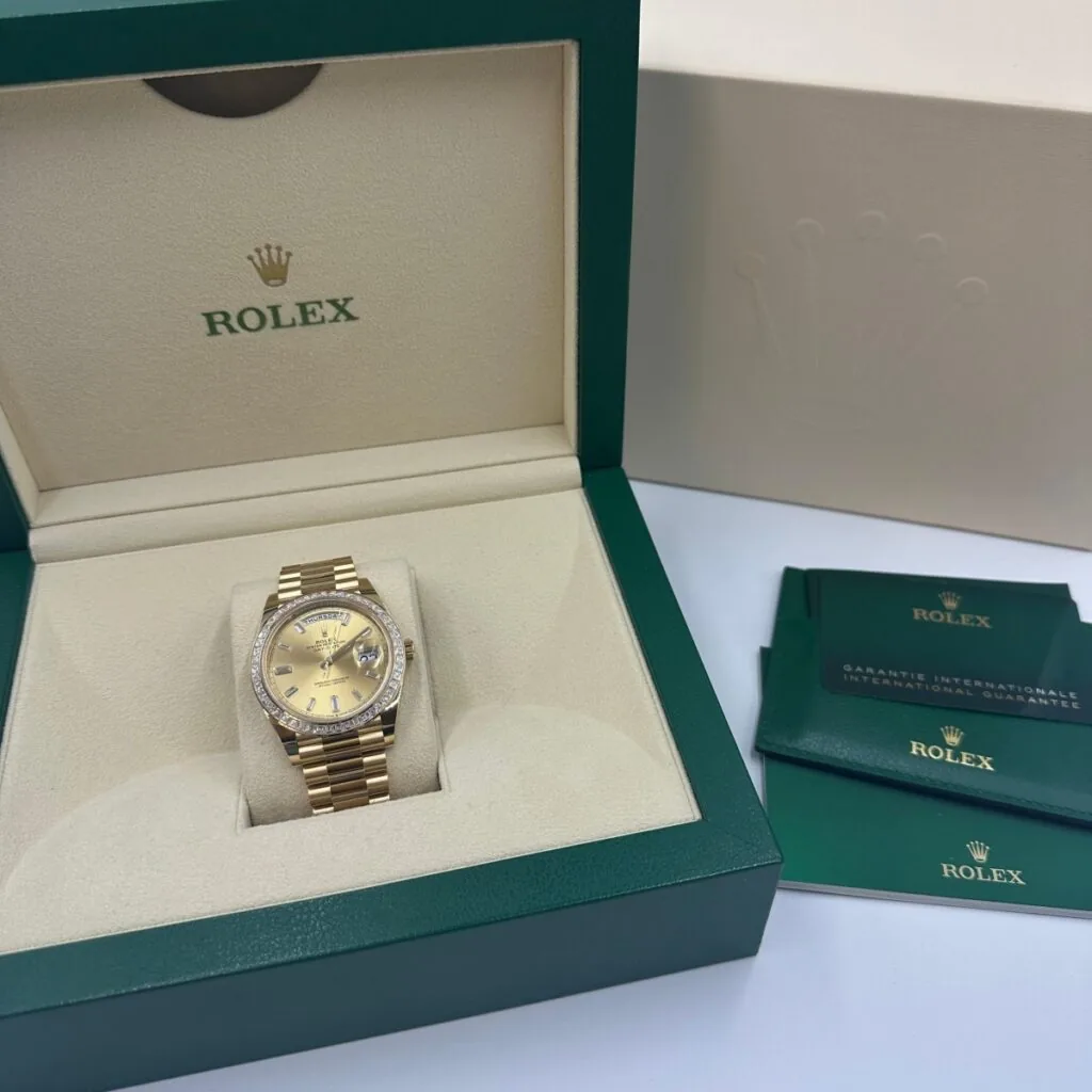 RLX Day-Date 40mm 228398TBR-0002 Champagne Dial President Watch