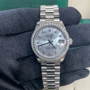 RLX Datejust m278289RBR-0005 31mm Datejust Diamond Bezel MOP Dial