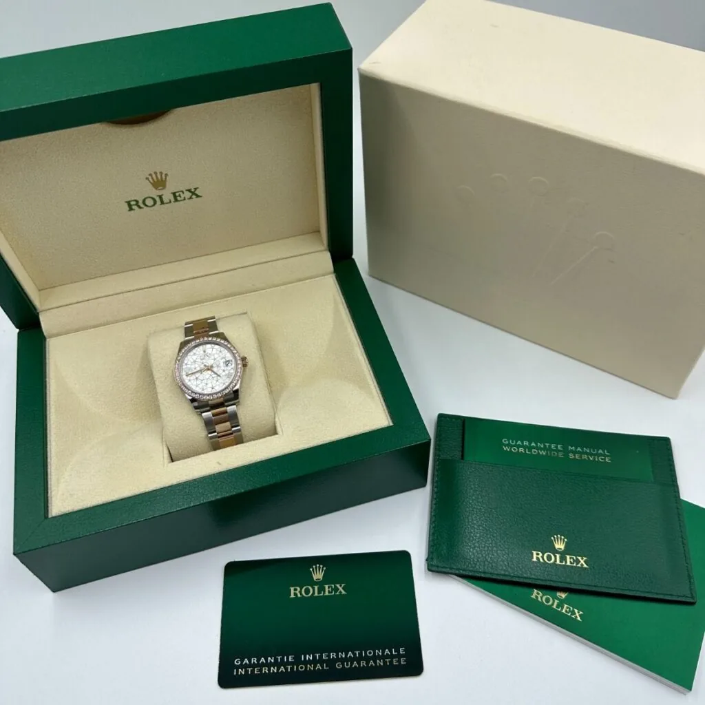 RLX Datejust m278381-0031/0032 Silver Floral Motif Diamond Dial Diamond-Set Bezel 31mm