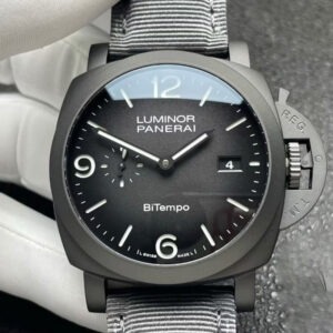 【7A Quality】Panerai Luminor BiTempo Titanium DLC - New York 44mm PAM01467